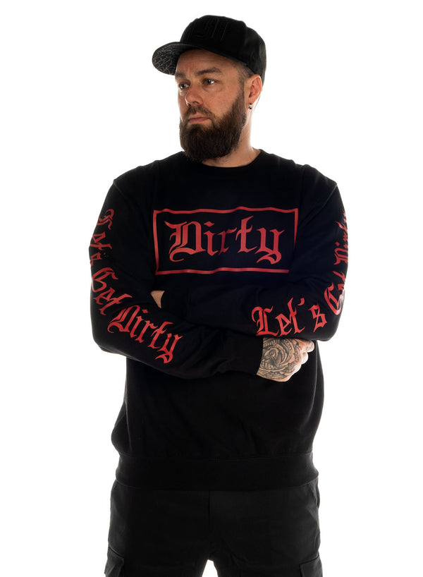Sweatshirt, Black N Red