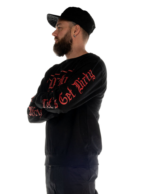 Sweatshirt, Black N Red
