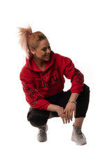 Cropped Hoodie, Red N Black